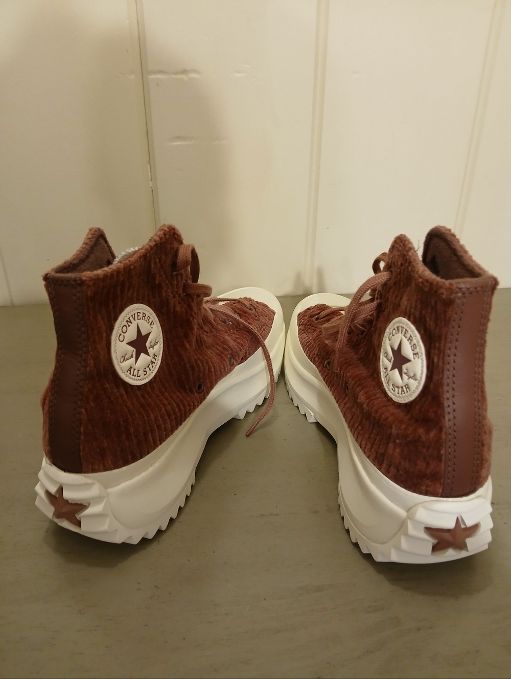 Converse 10 Platform Run Star Hike Chunky High-Top Mauve Purple Corduroy Shoes - Picture 15 of 15